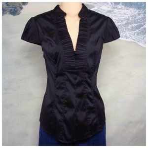 Express Silky Black ForMaL Deep V Neck Size Small